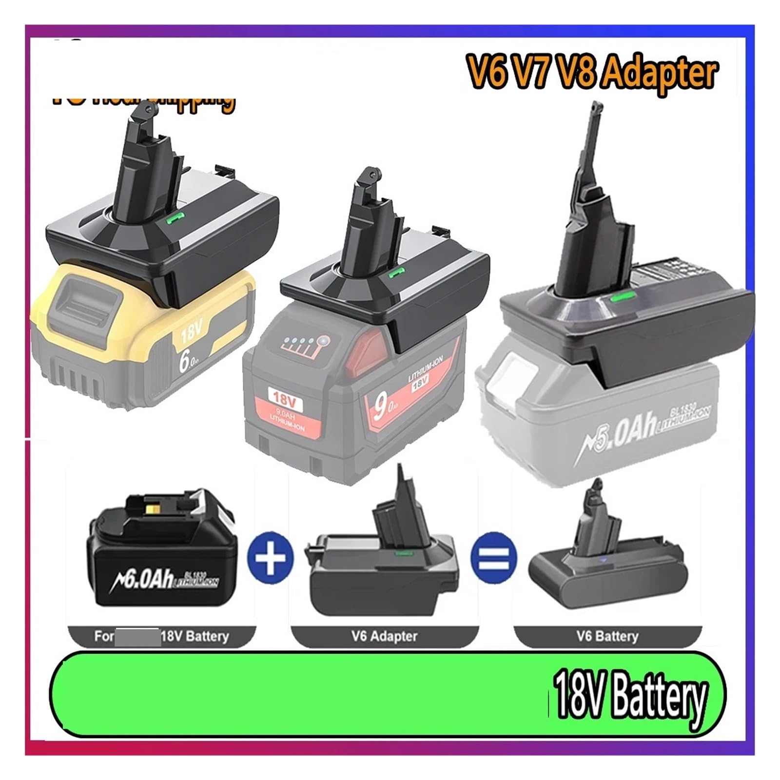Amazon.co.jp: アダプター、マキタと互換性あり、18V リチウム電池